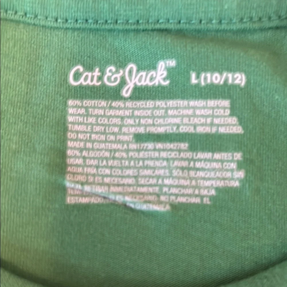 Cat & Jack Green and Yellow Short Sleeve Tee Size 10-12 Boy NWT - Picture 3 of 5